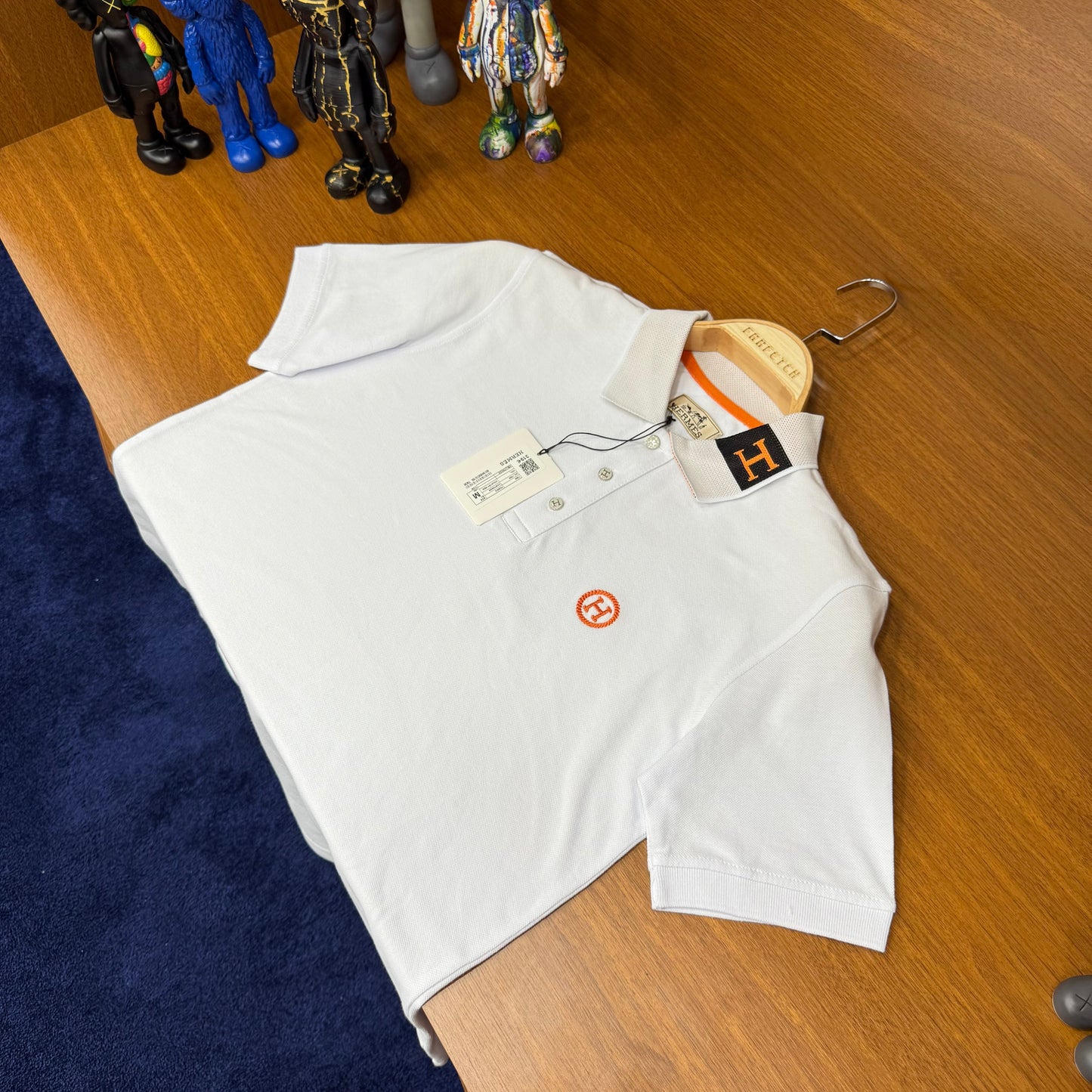 Hermes Beyaz Polo Yaka