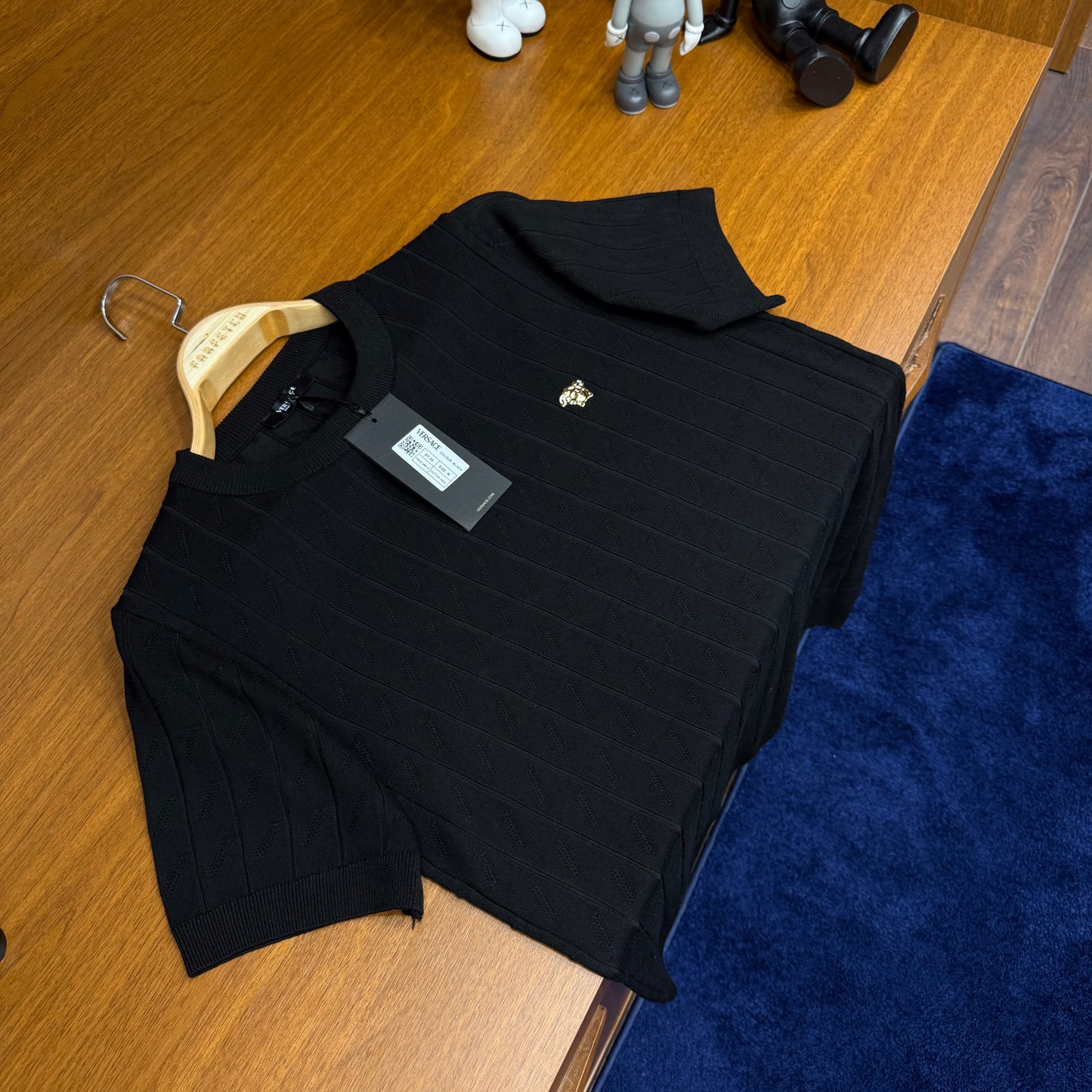 Versace Siyah Örme Triko T-SH!rt (Kopya)
