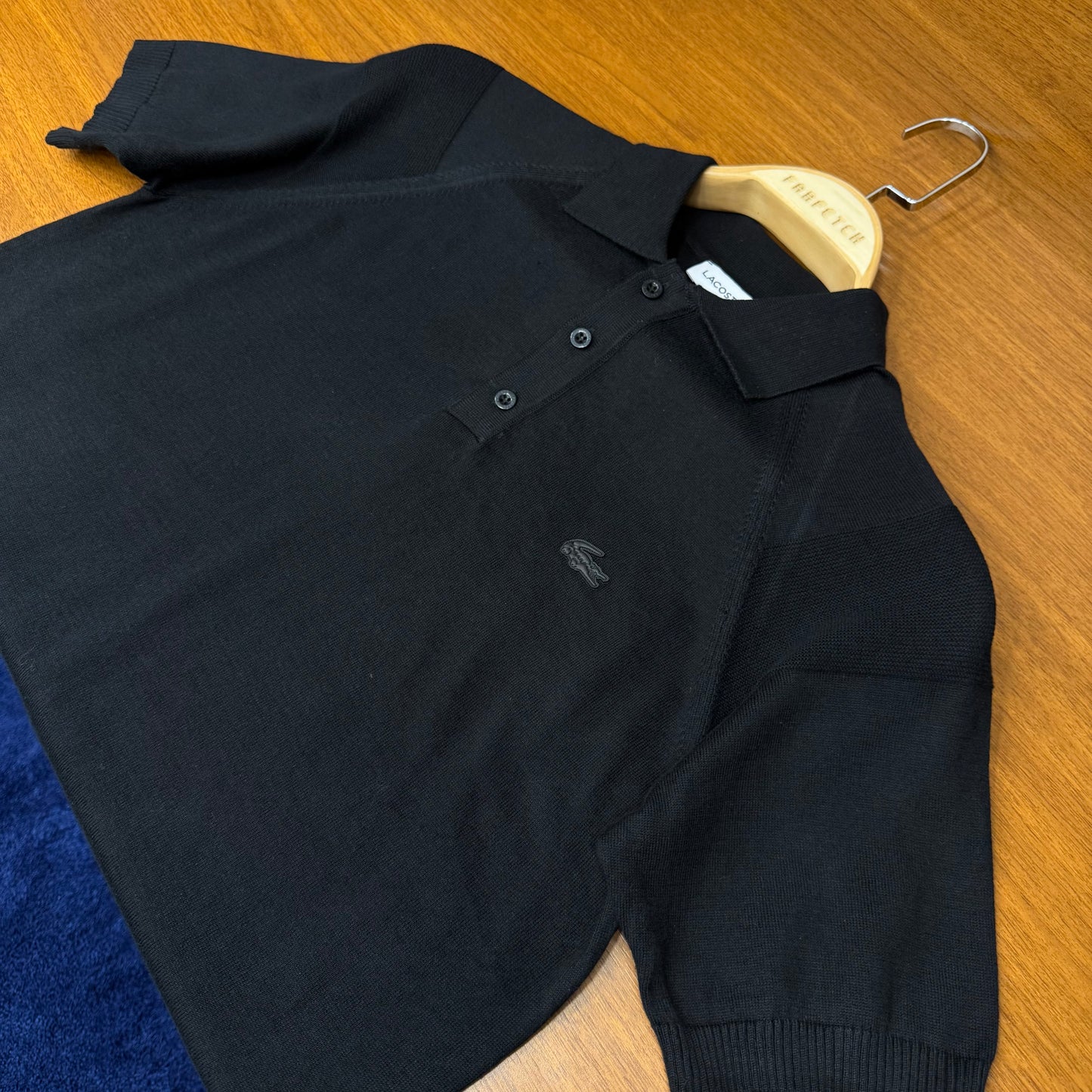 Lacoste Siyah Örme Triko T-SH!rt