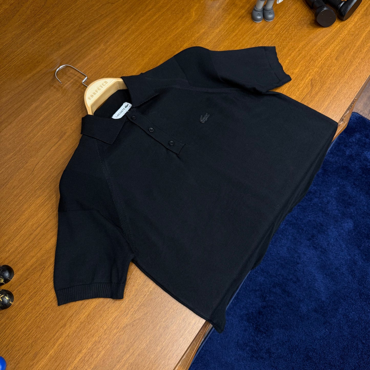 Lacoste Siyah Örme Triko T-SH!rt