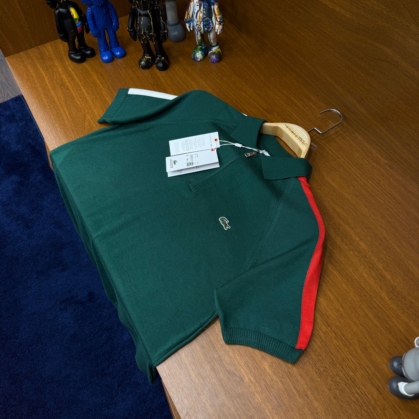 Lacoste Yeşil Örme Triko T-SH!rt