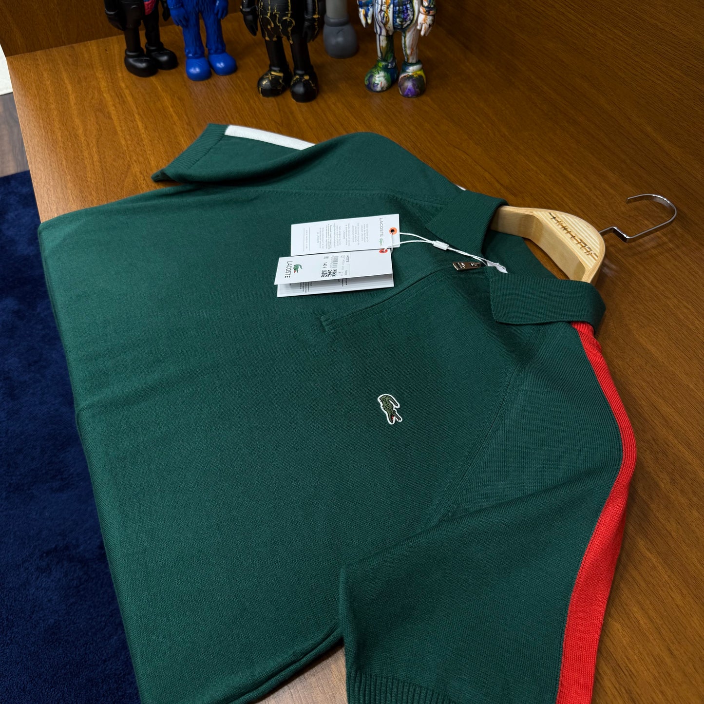 Lacoste Yeşil Örme Triko T-SH!rt