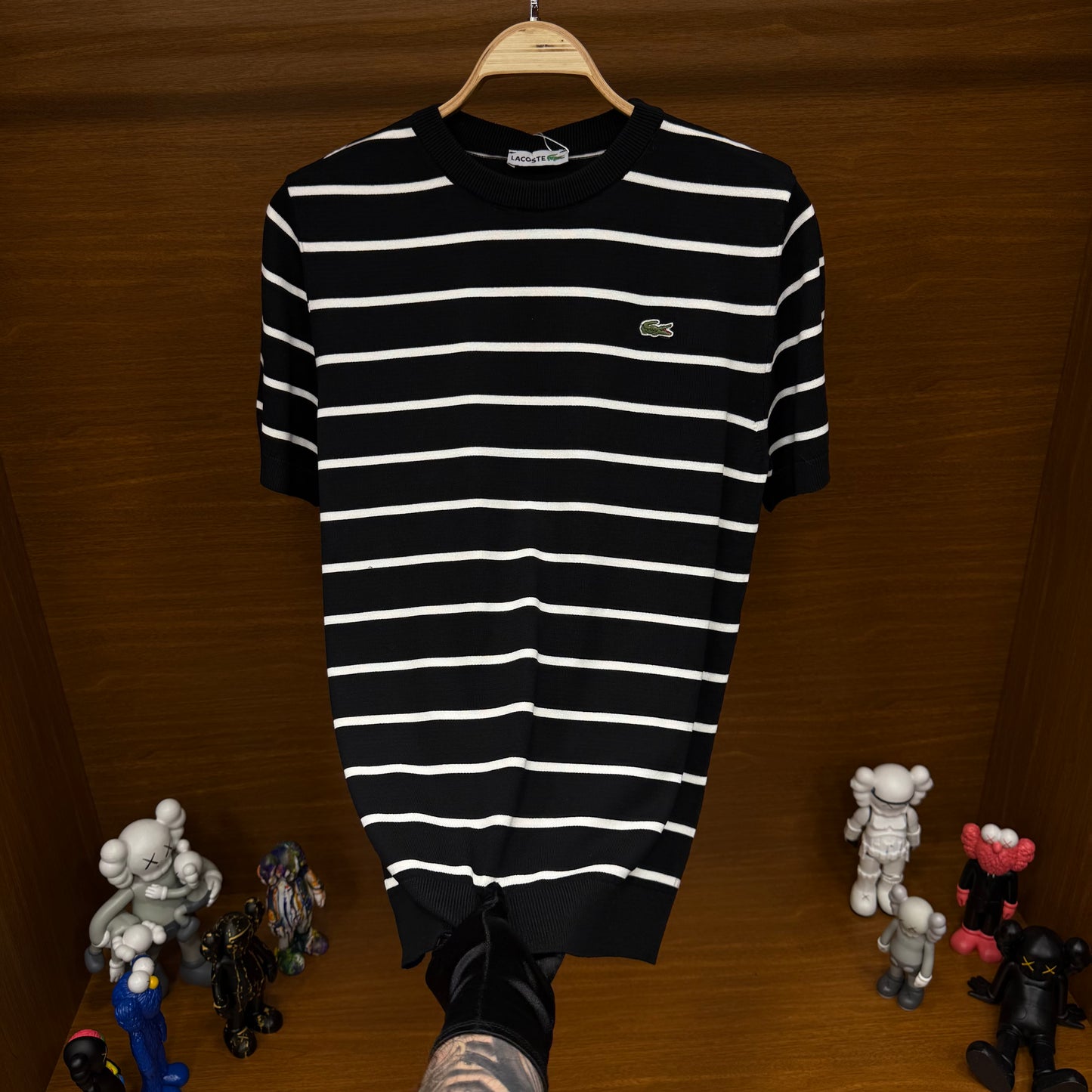 Lacoste Siyah Örme Triko T-SH!rt