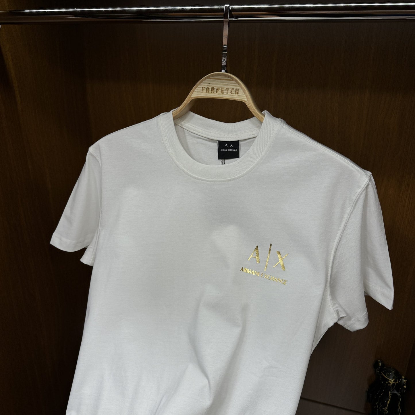A!!ani E!change Gold Baskı T-SH!rt Beyaz