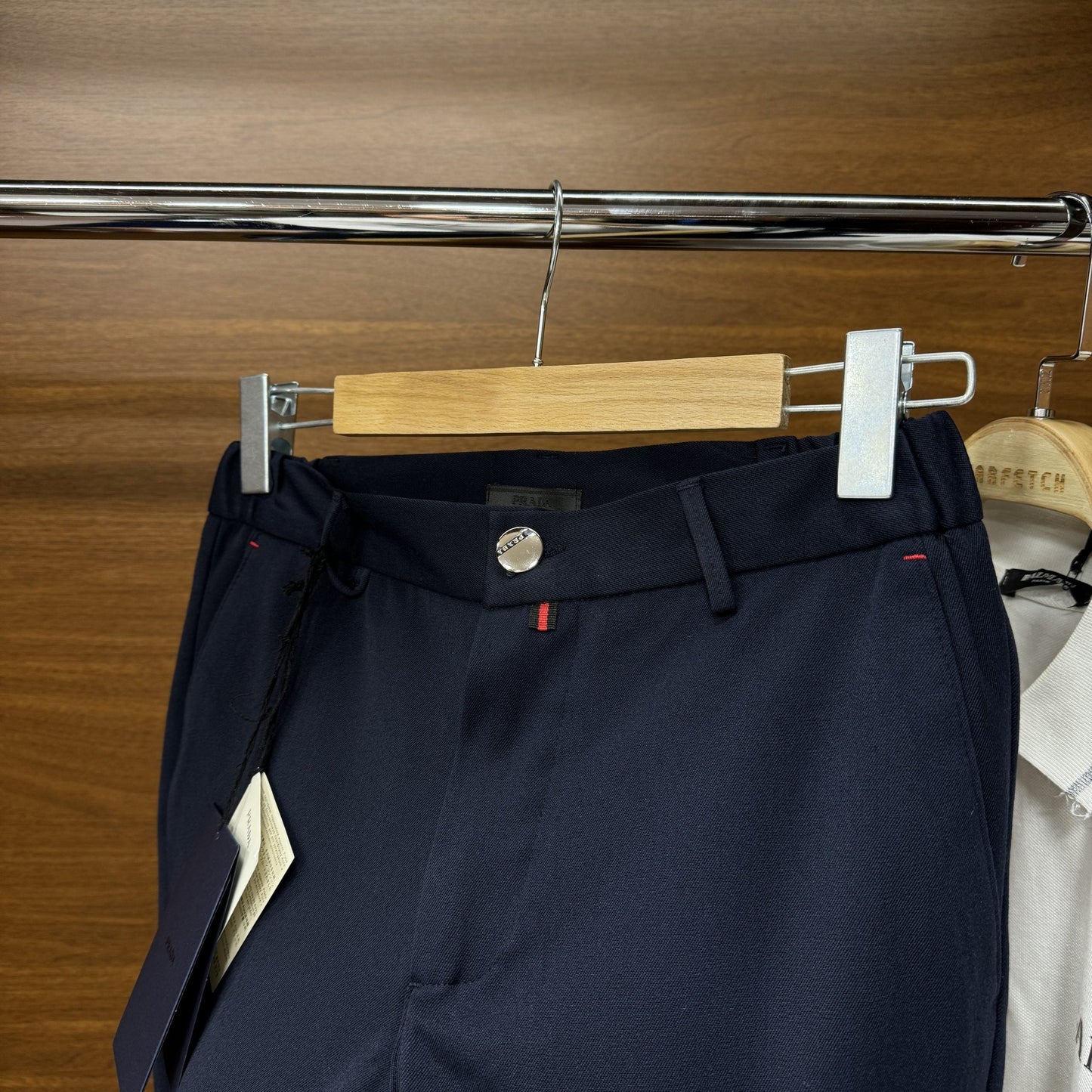 Pr!da G!bA!din Kumaş Jogger Pantolon Lacivert