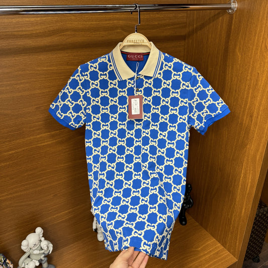 Gu!ci Polo Yaka TsH!rt Saks Mavi