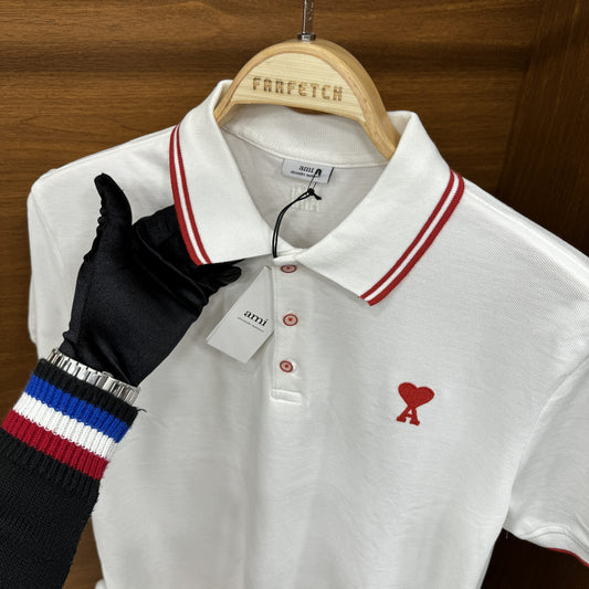 Am! Polo Yaka TsH!rt Beyaz