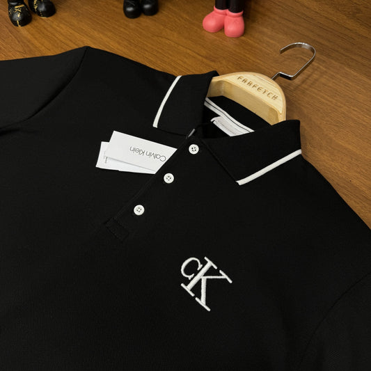 Ca!vin K!ein Nakış Polo Yaka TsH!rt Siyah
