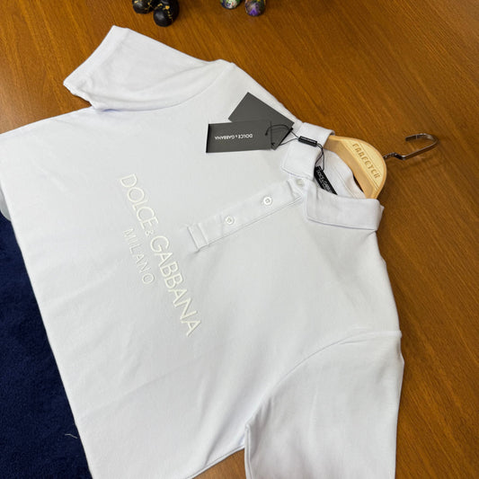Dolce Gabbana Beyaz Polo Yaka