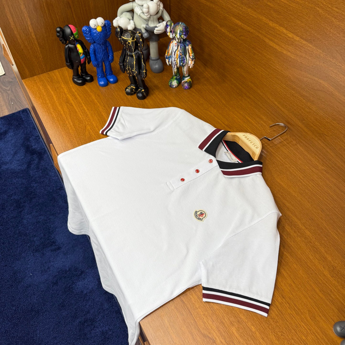 Moncler Beyaz Polo Yaka