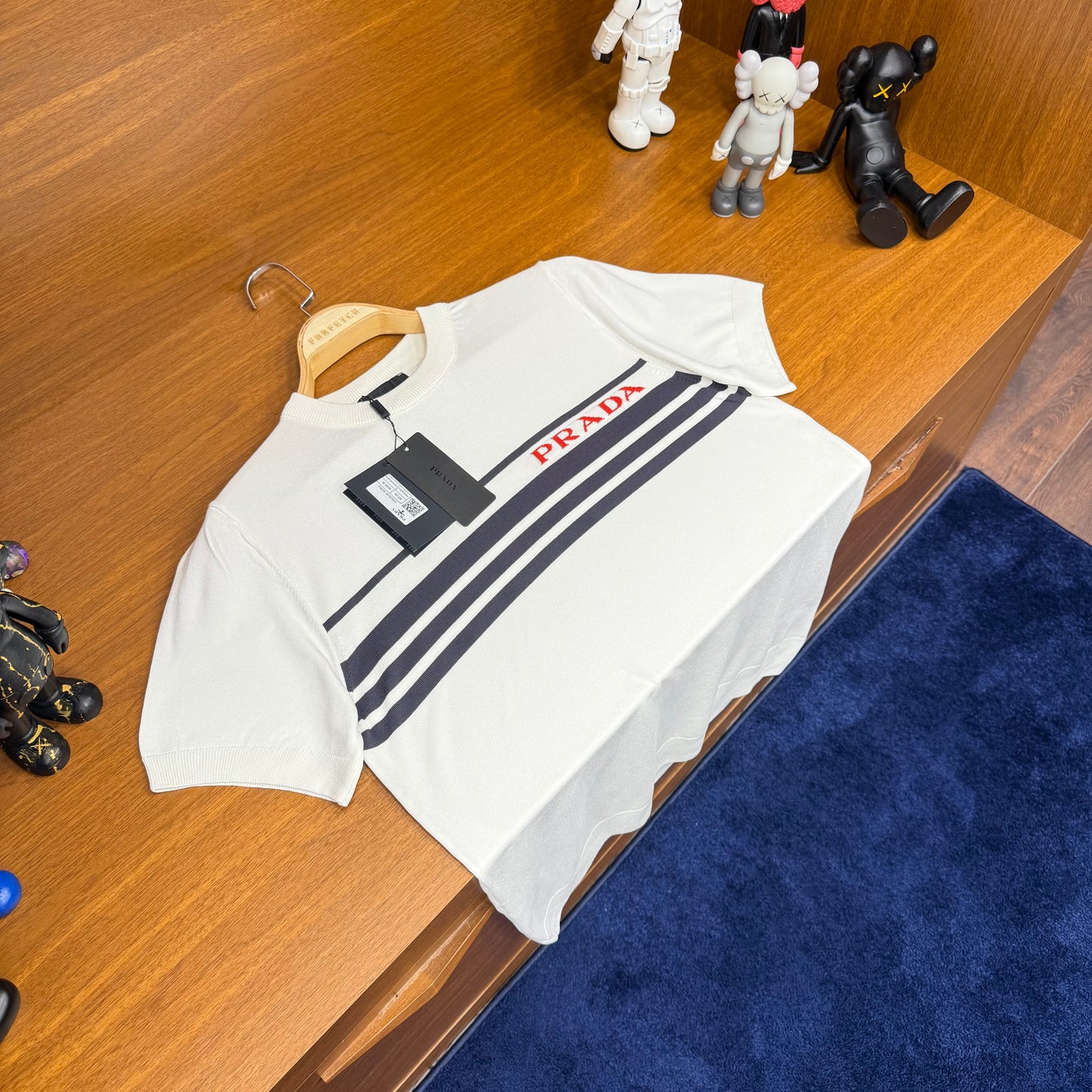Prada Örme Triko  Beyaz T-SH!rt