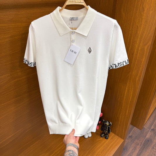 Dior Örme TrikoT-SH!rt Beyaz