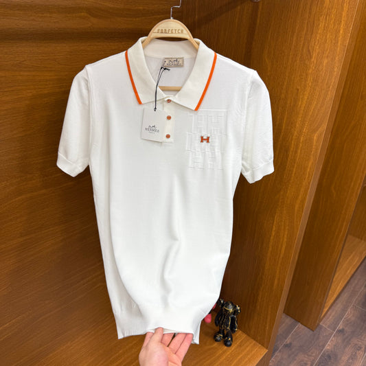 Hermes Triko T-SH!rt Beyaz